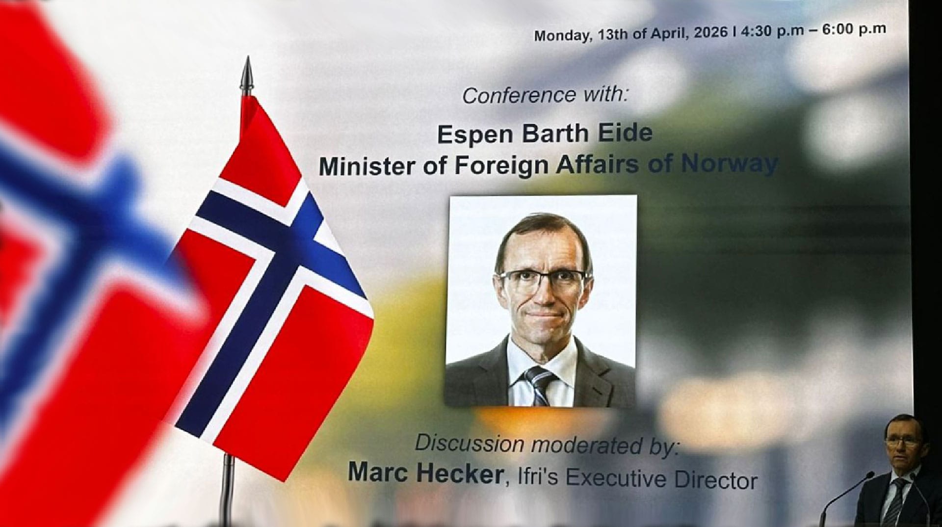 النرويج والعالم المتغير   جلسة حوارية مع وزير الخارجية النرويجي