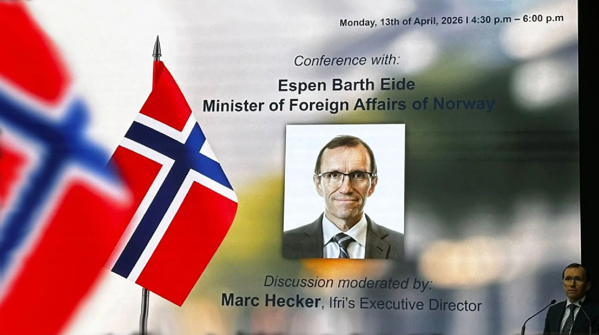 النرويج والعالم المتغير   جلسة حوارية مع وزير الخارجية النرويجي
