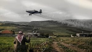 الرش الجوي الإسرائيلي   في ريف القنيطرة