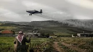 الرش الجوي الإسرائيلي   في ريف القنيطرة